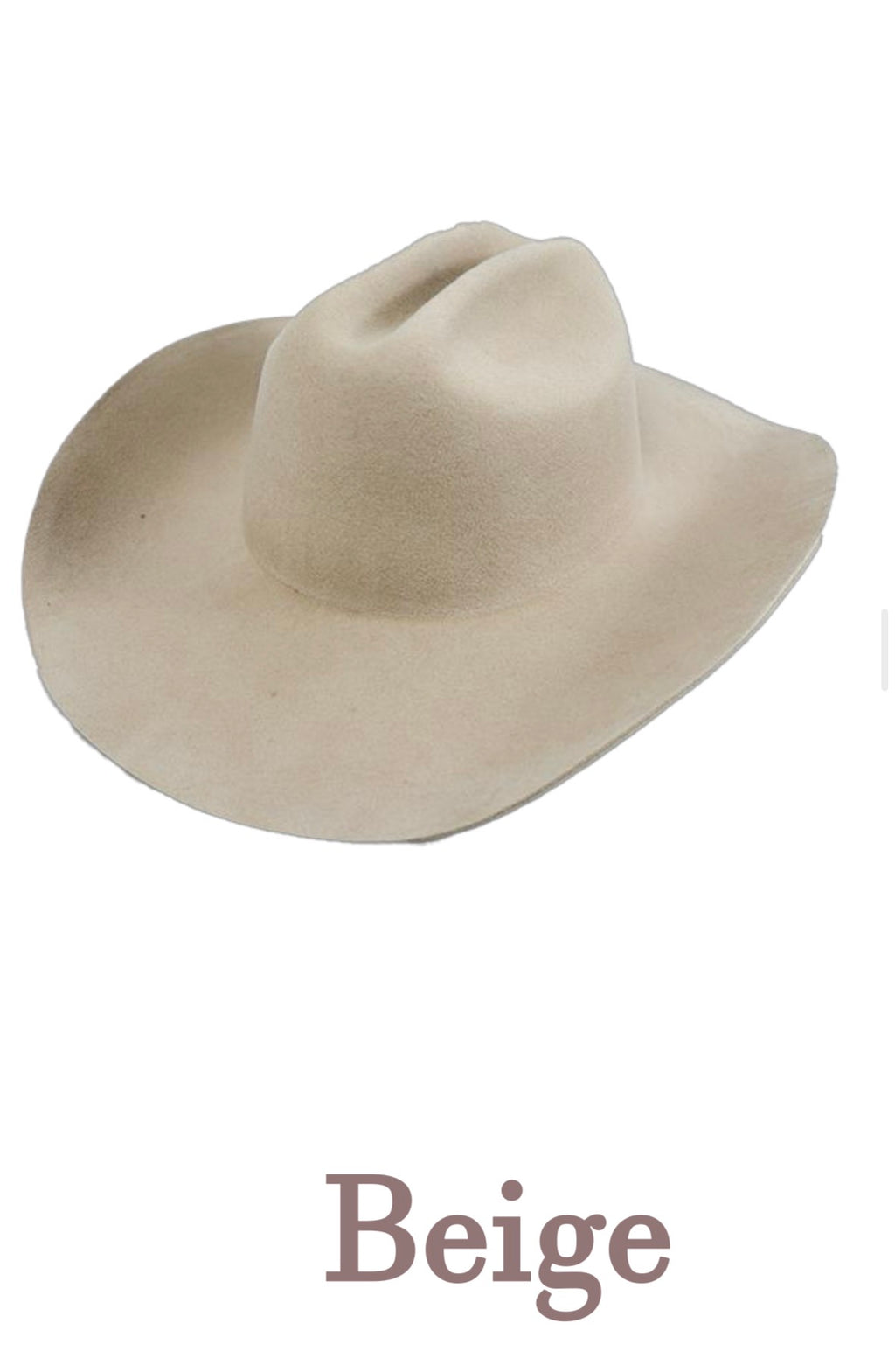 Pre-Shaped Felt Cowboy Hat – Ready for Custom Design