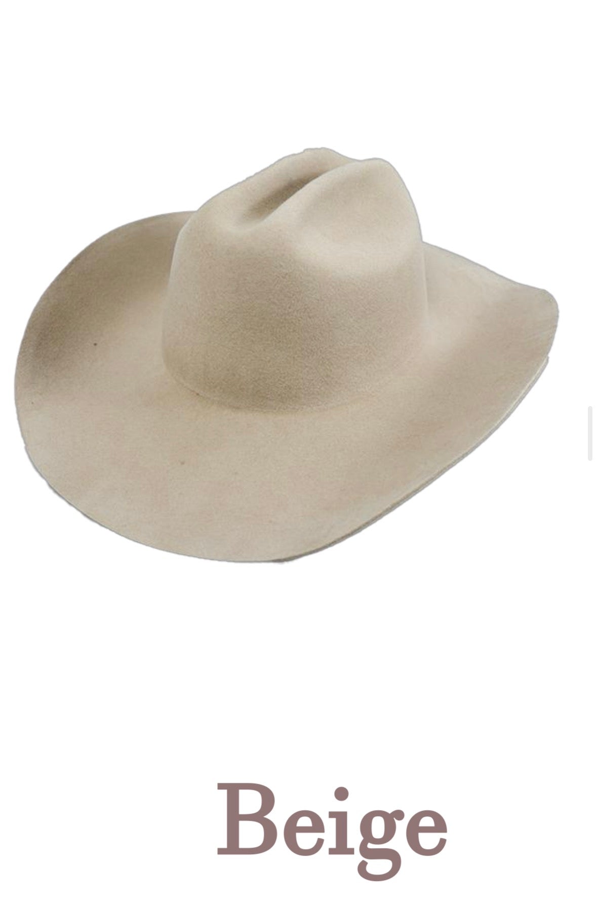 Pre-Shaped Felt Cowboy Hat – Ready for Custom Design