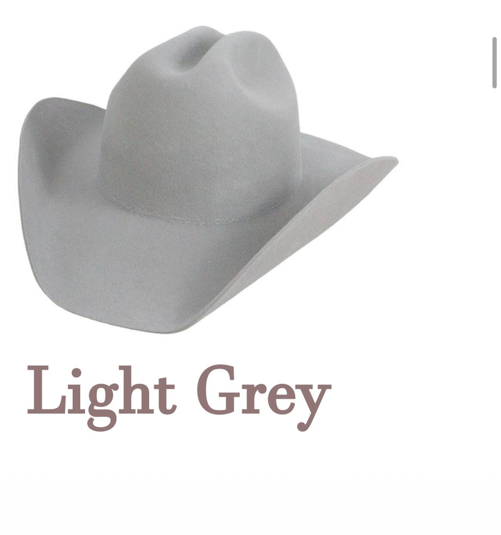 Pre-Shaped Felt Cowboy Hat – Ready for Custom Design